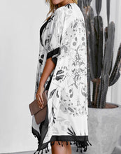 Load image into Gallery viewer, FULLFITALL- Black Printed Cover Up