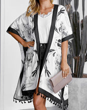 Load image into Gallery viewer, FULLFITALL- Black Printed Cover Up