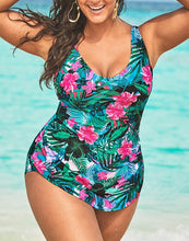 Load image into Gallery viewer, Nassau Sarong Front One Piece Swimsuit