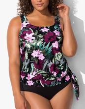 Load image into Gallery viewer, Derby Side Tie Blouson Tankini Set