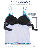 Load image into Gallery viewer, Black Tie Front Underwire Tankini Set
