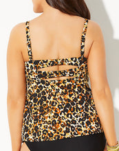 Load image into Gallery viewer, Ocelot Faux Flyaway Underwire Tankini Set