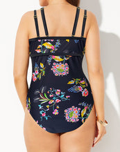 Load image into Gallery viewer, Flower Cut One Piece Swimsuit