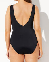 Load image into Gallery viewer, IMPHUT Rainbow Bay Plunge Surplice One Piece Swimsuit
