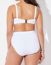 Load image into Gallery viewer, Valentine White Bandeau Bikini with Shirred Brief