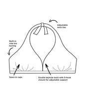 Load image into Gallery viewer, Diva White Dot Halter High Waist Bikini