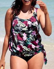 Load image into Gallery viewer, Derby Side Tie Blouson Tankini Set