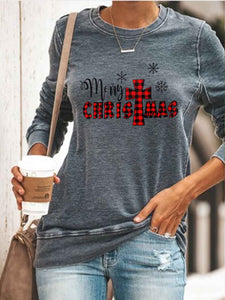 Women's Merry Christmas Print Sweatshirt