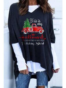 This Is My Hallmark Christmas Movies Watching Shirt Printed Casual Top