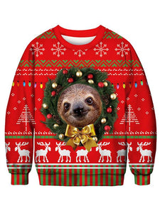 Women's Christmas Animal Printed Sweatshirt-7color,4size