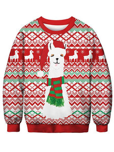 Women's Christmas Animal Printed Sweatshirt-7color,4size