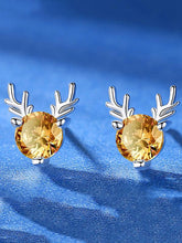 Load image into Gallery viewer, Rhinestone Reindeer Earrings Christmas Accessory
