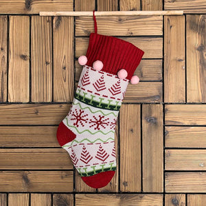 Christmas socks gift bag knitted jacquard christmas decoration socks