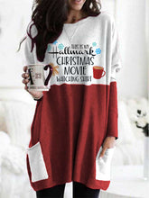 Load image into Gallery viewer, Women&#39;s This Is My Hallmark CHRISTMAS MOVIES Watching Shirt Contrasting Top
