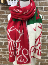 Load image into Gallery viewer, Merry Christmas Long Knitted Scarf
