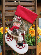 Load image into Gallery viewer, Christmas Santa Snowman Christmas Stocking Gift Bag
