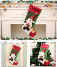 Load image into Gallery viewer, Christmas socks gift bag fireplace ornaments bear snowman santa
