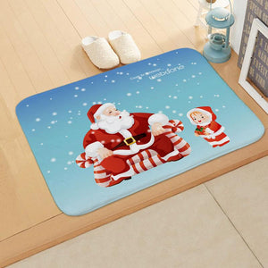 Christmas Elk Elderly Floor Mat