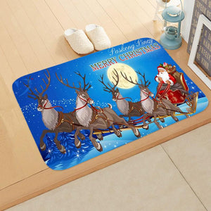 Christmas Elk Elderly Floor Mat