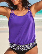 Load image into Gallery viewer, Mulberry Loop Strap Blouson Tankini Top
