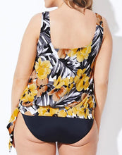 Load image into Gallery viewer, Everlasting Floral Side Tie Blouson Tankini Top
