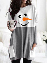 Load image into Gallery viewer, Cozy Christmas Snowman Face Long Shirt
