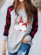 Load image into Gallery viewer, Women&#39;s Scandinavian Christmas Gnome Print Casual Top
