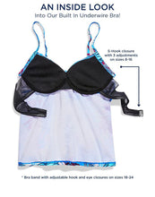 Load image into Gallery viewer, Black Tie Front Underwire Tankini Set
