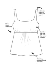 Load image into Gallery viewer, Bonita Flared Tankini with Cargo Short
