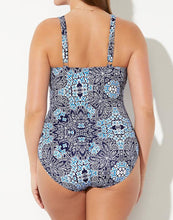 Load image into Gallery viewer, Blue Imperial Ruched Sweetheart One Piece Swimsuit
