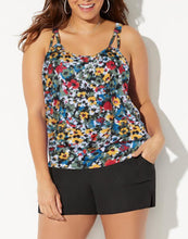 Load image into Gallery viewer, Loop Strap Blouson Tankini with Cargo Short
