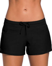 Load image into Gallery viewer, Black low-rise lace-up boxer briefs
